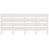 vidaXL Galvūgalis, baltos spalvos, 135x3x80cm, pu&scaron;ies medienos masyvas