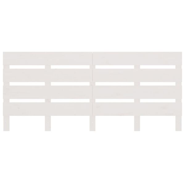 vidaXL Galvūgalis, baltos spalvos, 135x3x80cm, pu&scaron;ies medienos masyvas