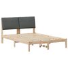 vidaXL Lovos rėmas ruda ir tamsiai pilka 150 x 200 cm Pu&scaron;ies masyvas