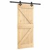 vidaXL Slankios durys 85 x 210 cm Natūrali ir juoda
