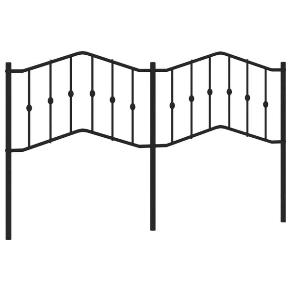 vidaXL Metalinis galvūgalis, juodos spalvos, 160cm