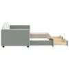 vidaXL Lova su ištraukiama dalimi/stalčiais, pilka, 80x200cm, aksomas