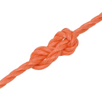 vidaXL Darbo virvė, oranžinės spalvos, 8mm, 100m, polipropilenas