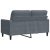 vidaXL Dvivietė sofa, tamsiai pilkos spalvos, 120cm, aksomas