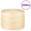 vidaXL Virvė, 2000m, 100% sizalis, 3mm