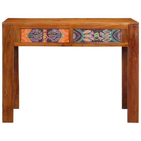 vidaXL Stalas Ruda 100 x 50 x 75 cm Akacijos medienos masyvas