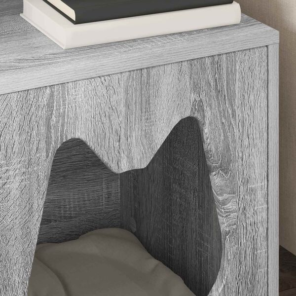 vidaXL Katės namelis Pilkas Sonoma 42,5 x 40 x 53,5 cm