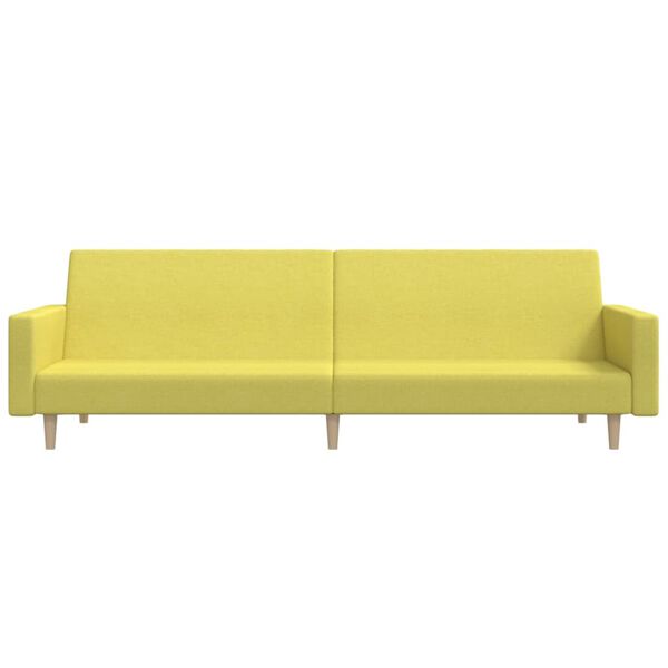 vidaXL Dvivietė sofa-lova, žalios spalvos, audinys