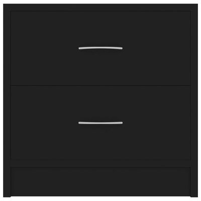 vidaXL Naktinės spintelės, 2vnt., juodos spalvos, 40x30x40cm, MDP