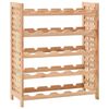 vidaXL Vyno laikiklis 25 buteliams, 63x25x73cm, rie&scaron;utmedžio masyvas