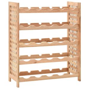 vidaXL Vyno laikiklis 25 buteliams, 63x25x73cm, rie&scaron;utmedžio masyvas