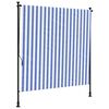 vidaXL Lauko roletas, mėlynas ir baltas, 200x270cm, audinys ir plienas