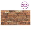 vidaXL Sienų plok&scaron;tės 10 pcs Ruda ir balta 100 x 50 cm EPS putos