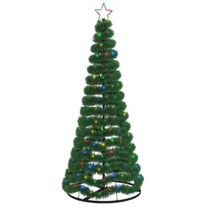 vidaXL LED blizganti kalėdinė eglutė su pagrindu EKENAS 180 cm 220 LED
