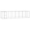 vidaXL Lauko voljeras &scaron;unims su stogu, galvanizuotas plienas, 16,94m&sup2;