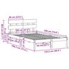 vidaXL Lovos rėmas Ruda 120 x 190 cm Pu&scaron;ies medienos masyvas