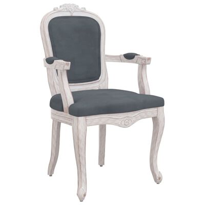 vidaXL Valgomojo kėdė, tamsiai pilka, 62x59,5x100,5cm, aksomas