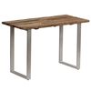 vidaXL Valgomojo stalas, perdirbta mediena ir plienas, 118x55x76cm