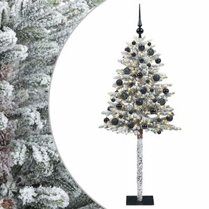 vidaXL Dirbtinė Kalėdų eglutė su burbulais 120 cm 150 LED &Scaron;ilta balta
