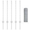 vidaXL Tvora su stulpais Sidabro 0,8 x 10 m Plienas
