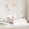 vidaXL Lovos rėmas be čiužinio, baltas, 100x200cm, pušies masyvas