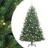 vidaXL Dirbtinė Sulankstoma Kalėdų Eglutė Žalia 210 cm PVC ir metalas