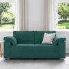 vidaXL Sofa 140cm Tamsiai žalia audinys