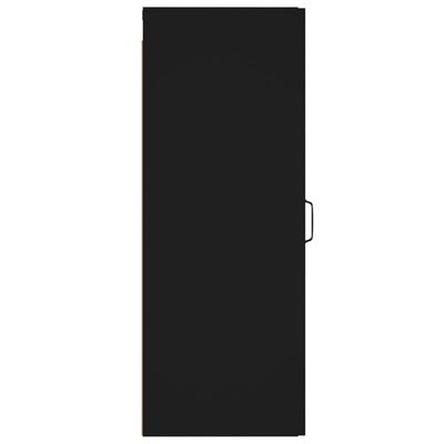vidaXL Sieninė spintelė, juoda, 34,5x34x90cm, apdirbta mediena