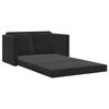 vidaXL Grindų sofa-lova, 2-1, juodos spalvos, 122x204x55cm, aksomas