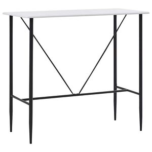 vidaXL Baro stalas, baltos spalvos, 120x60x110cm, MDF