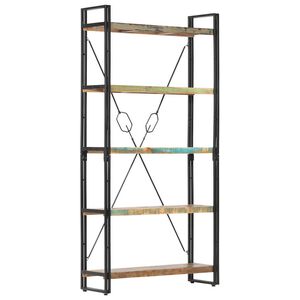 vidaXL Knygų lentyna, 5 auk&scaron;tų, 90x30x180cm, medienos masyvas