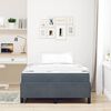 vidaXL Lovos rėmas su čiužiniu Tamsiai pilka 120 x 200 cm audinys
