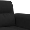 vidaXL Dvivietė sofa, juodos spalvos, 140cm, mikropluo&scaron;to audinys