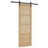 vidaXL Slankios durys Natūrali 73,5 x 211 cm Pu&scaron;ies medienos masyvas