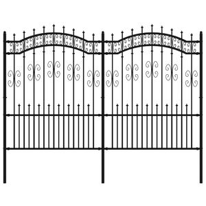vidaXL Sodo tvora su iešmeliais, juoda, 240x150cm, milteliniu būdu dažytas plienas