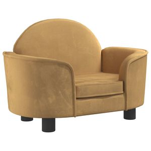 vidaXL Lova &scaron;unims, rudos spalvos, 66x40x45cm, aksomas