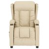 vidaXL Elektrinis atlo&scaron;iamas krėslas, kreminės spalvos, audinys