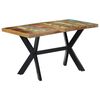 vidaXL Valgomojo stalas, 140x70x75cm, perdirbtos medienos masyvas