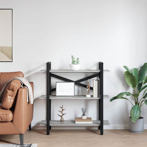 vidaXL Knygų lentyna Pilkas Sonoma 100 x 33,5 x 102 cm