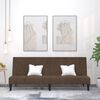 vidaXL Dvivietė sofa-lova, rudos spalvos, mikropluo&scaron;to audinys