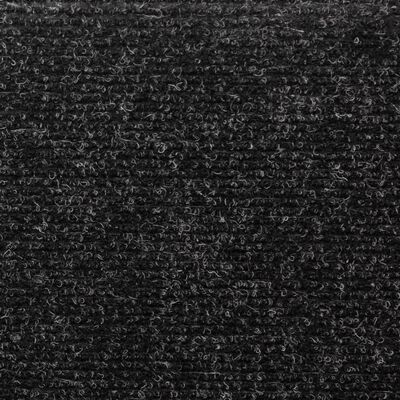 vidaXL Laiptų kilimėliai, 10vnt., juodi 65x21x4cm, perforuoti adatomis