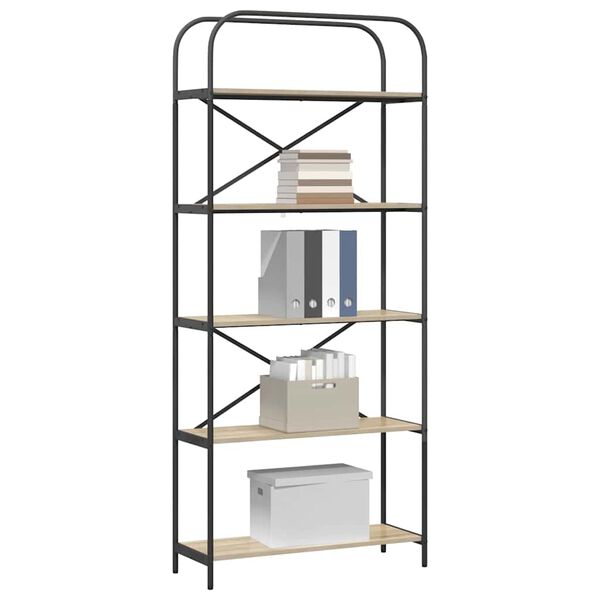 vidaXL Knygų lentyna Sonoma ąžuolas 80 x 30 x 183 cm Apdirbta mediena