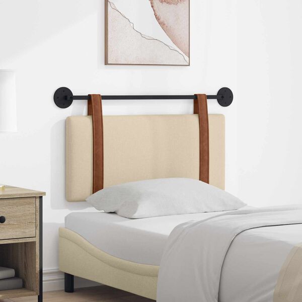 vidaXL Kabantysis galvūgalis Kreminė 100 x 55 x 5 cm Antikinis PU