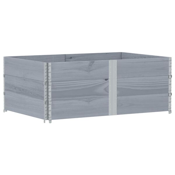 vidaXL Sodo lovelis, pilkas, 150x100cm, pu&scaron;ies medienos masyvas