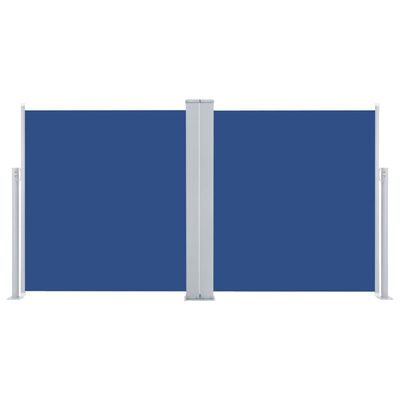 vidaXL Ištraukiama šoninė pertvara, mėlynos spalvos, 120x600cm