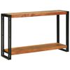 vidaXL Konsolinis stalas Ruda 120 x 33 x 75 cm Kietos akacijos mediena