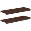 vidaXL Laiptų pakopos 2 vnt. 80 x 25 x 2 cm Tamsiai rudas