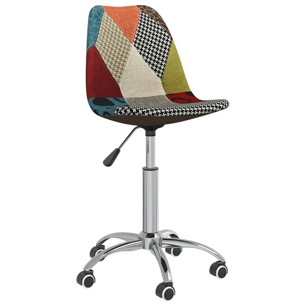 vidaXL Pasukamos valgomojo kėdės, 6vnt., skiautinis audinys