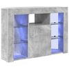 vidaXL Kampinė LED televizoriaus spinta 100x40x68cm Betono pilka