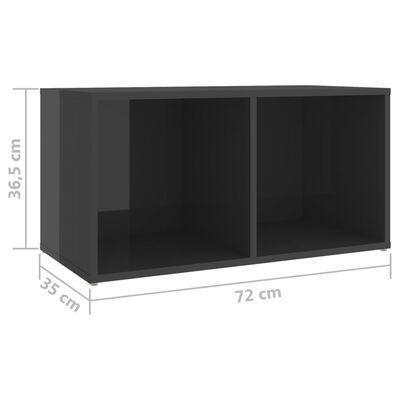 vidaXL Televizoriaus spintelės, 2vnt., pilkos, 72x35x36,5cm, MDP